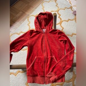 Juicy Couture Velour Deep Orange Hoodie